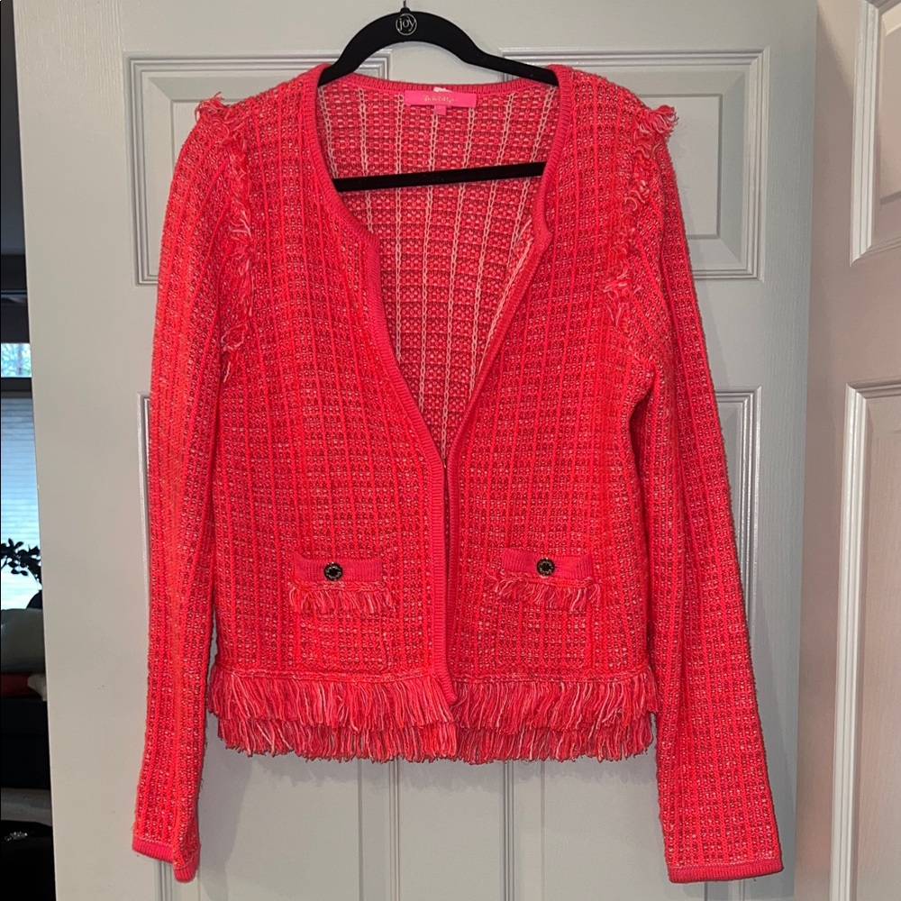 Lilly Pulitzer Vibrant Pink Textured Blazer